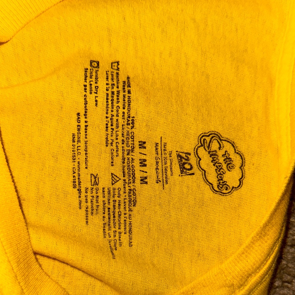 Yellow The Simpsons Graphic T-Shirt - Picture 7 of 7